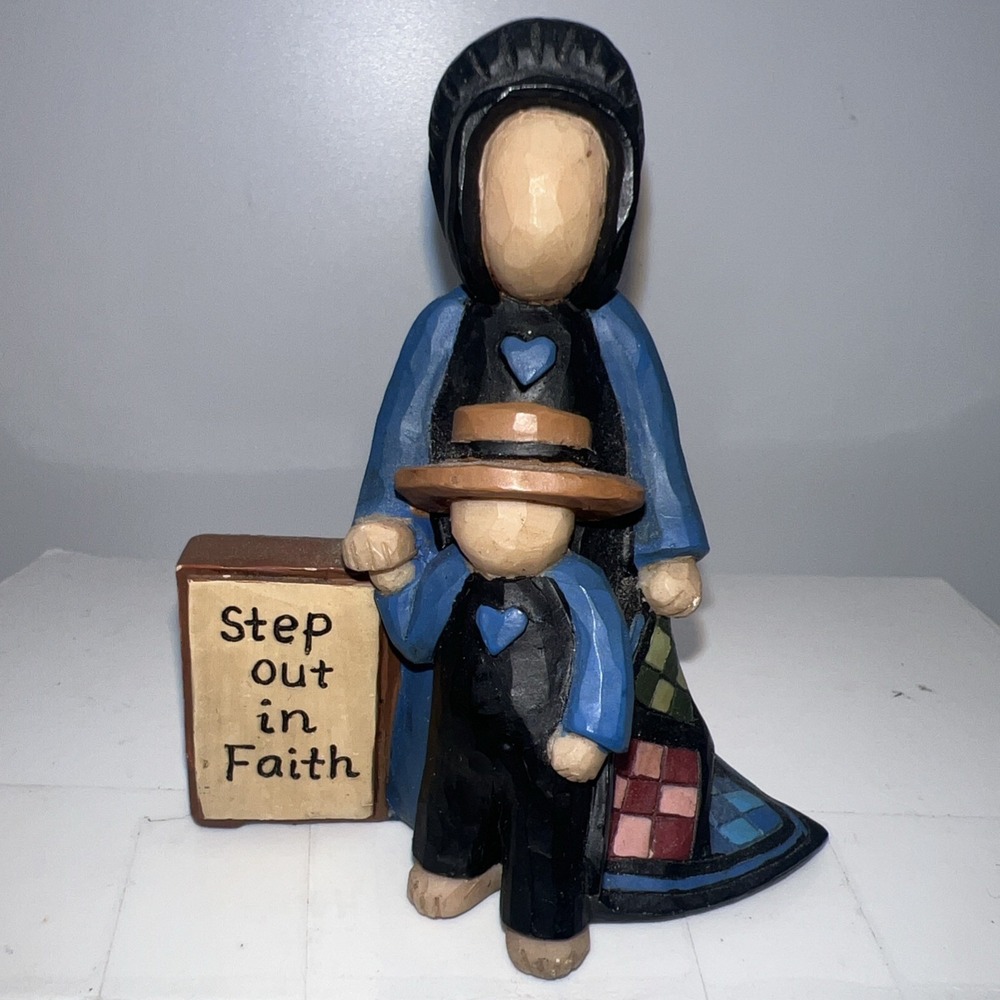 Esther O Hare Amish Country Folk Art Step Out In Faith Mom Son Quilt